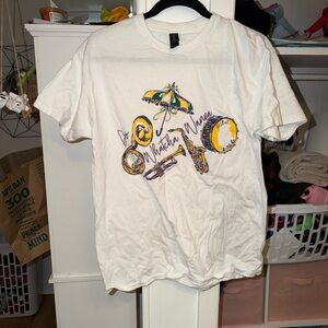 Mardi Gras Graphic T-Shirt with Yellow & Purple Music Parade Design